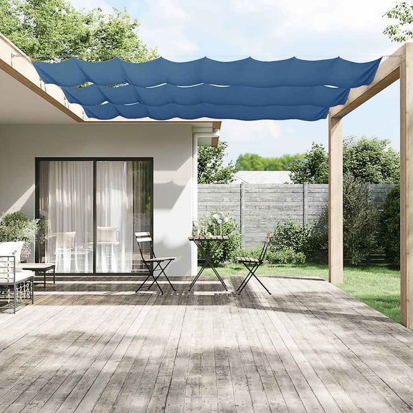 Blaues vertikales Markise Louis 100x600cm (Oxford-Stoff)