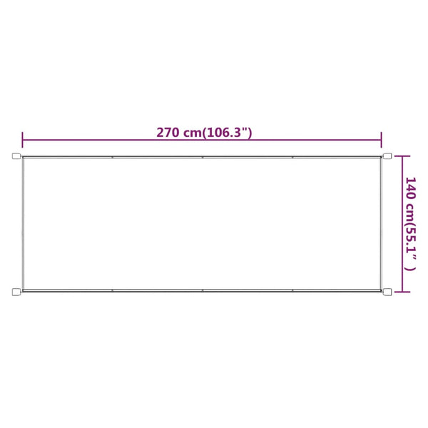 Blauer Senkrechtmarkise Keifer 140x270cm (Oxford-Gewebe)
