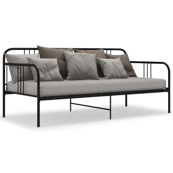 Schwarzes Schlafsofa-Gestell Sdrabau 90x200cm (Metall)