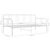 Weißes Schlafsofa-Gestell Sdrabau 90x200cm (Metall)