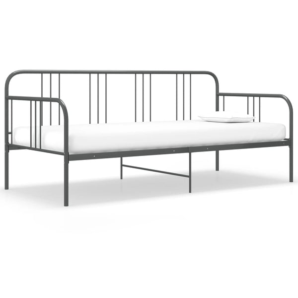 Graues Schlafsofa Sdrabau 90x200cm (Metall)