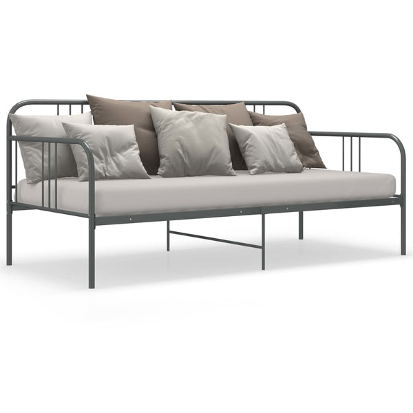 Graues Schlafsofa Sdrabau 90x200cm (Metall)