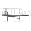 Graues Schlafsofa Sdrabau 90x200cm (Metall)