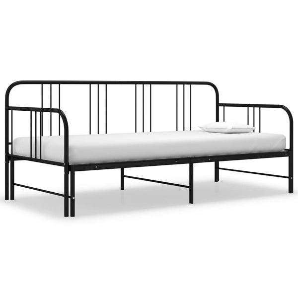Schwarzes Schlafsofa-Gestell Idu 90x200cm (Metall)