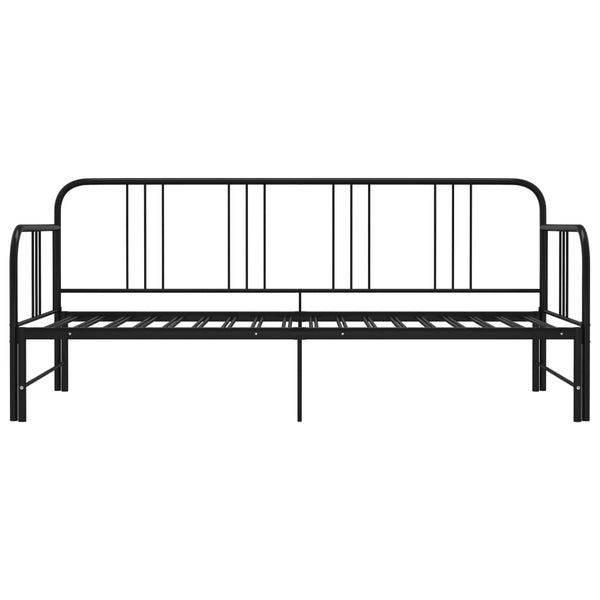 Schwarzes Schlafsofa-Gestell Idu 90x200cm (Metall)