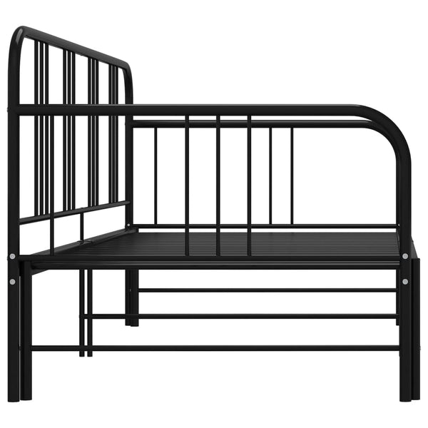Schwarzes Schlafsofa-Gestell Idu 90x200cm (Metall)