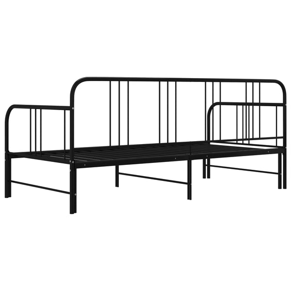 Schwarzes Schlafsofa-Gestell Idu 90x200cm (Metall)