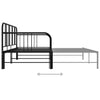 Schwarzes Schlafsofa-Gestell Idu 90x200cm (Metall)