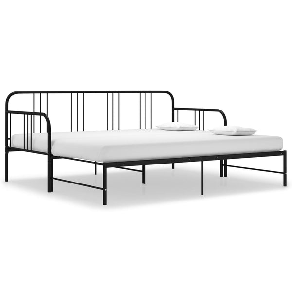 Schwarzes Schlafsofa-Gestell Idu 90x200cm (Metall)