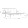 Weißes Schlafsofa-Gestell Idu 90x200cm (Metall)