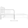 Weißes Schlafsofa-Gestell Idu 90x200cm (Metall)