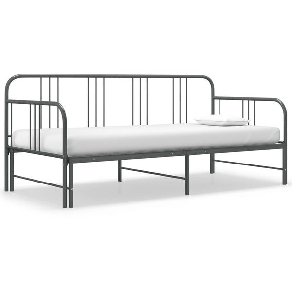 Graues Schlafsofa Idu 90x200cm (Metall)