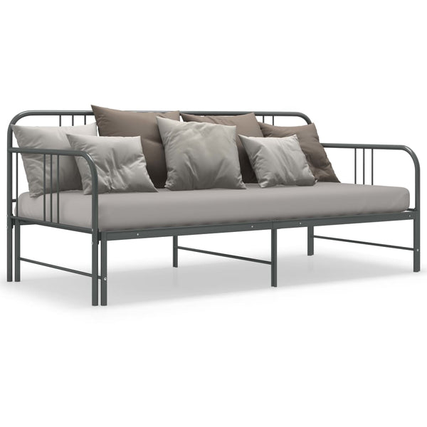 Graues Schlafsofa Idu 90x200cm (Metall)