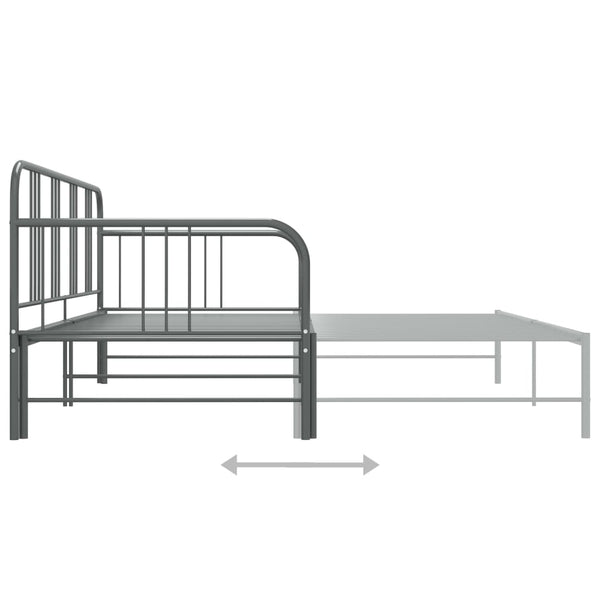 Graues Schlafsofa Idu 90x200cm (Metall)
