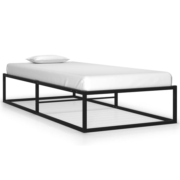 Bettgestell Hamza 100x200cm, schwarz (Metall)