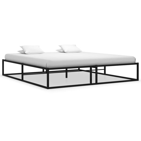 Schwarzer Bettrahmen Hamza 140x200cm (Metall)