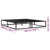 Schwarzes Bettgestell Hamza 180x200cm (Metall)