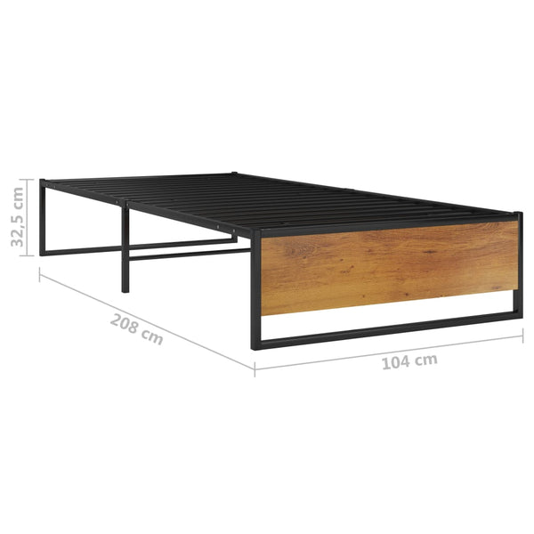 Bettgestell Venus 100x200cm, schwarz (Metall)
