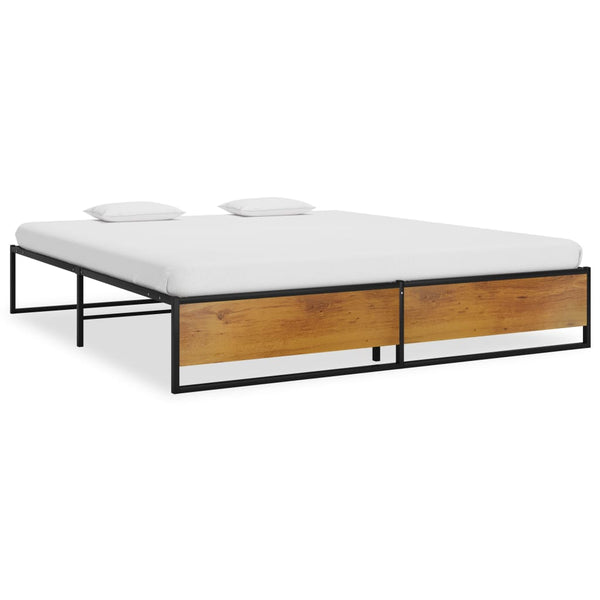 Schwarzes Bettgestell Venusa 140x200cm (Metall)