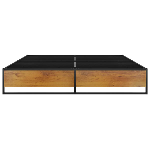Schwarzer Bettrahmen Venusa 200x200cm (Metall)