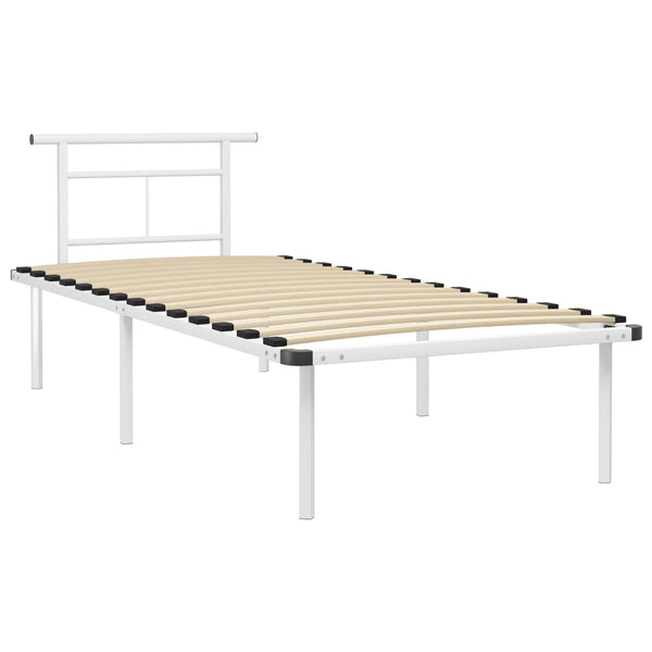 Weißes Bettgestell Muzecher 90x200cm (Metall)