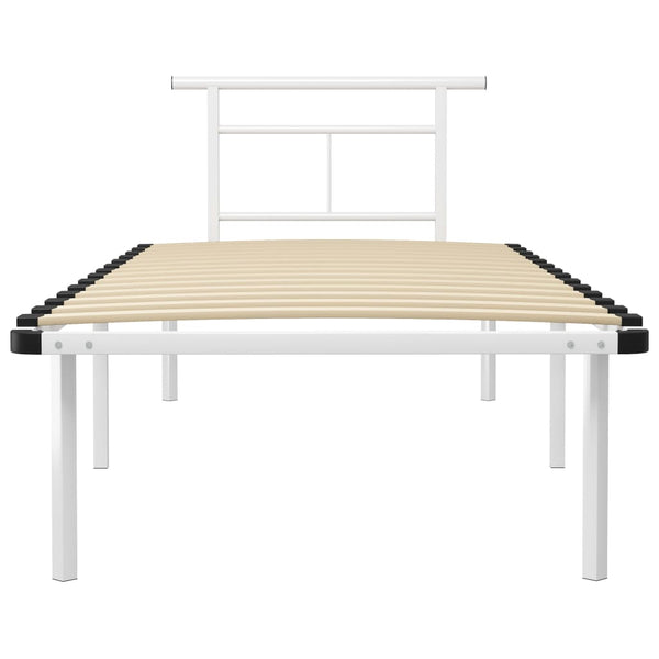 Weißes Bettgestell Muzecher 90x200cm (Metall)