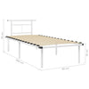 Weißes Bettgestell Muzecher 90x200cm (Metall)