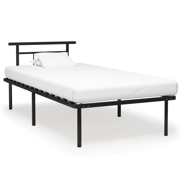 Schwarzes Bettgestell Muzecher 100x200cm (Metall)