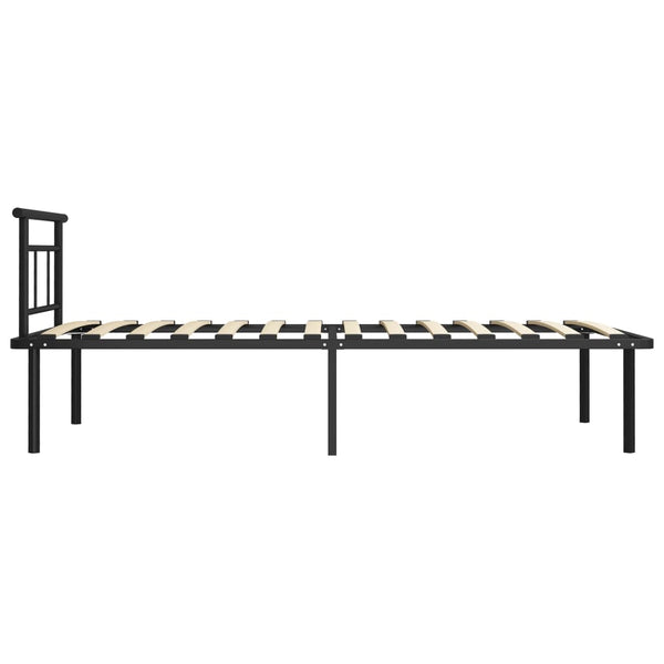 Schwarzes Bettgestell Muzecher 100x200cm (Metall)