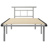 Graues Bettgestell Muzecher 100x200cm (Metall)