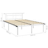 Weißes Bettgestell Muzecher 140x200cm (Metall)