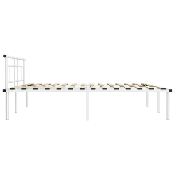 Weißer Bettrahmen Muzecher 200x200cm (Metall)