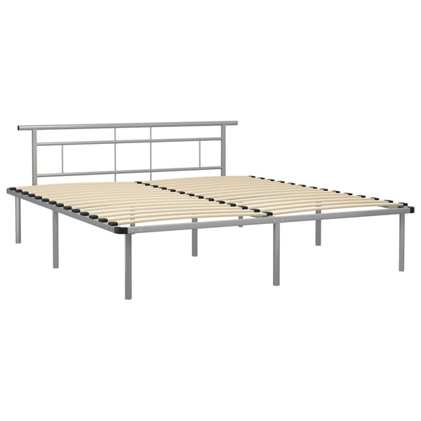 Harmaa sängynrunko Muzecher 200x200cm (metalli)