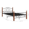 Schwarzes Criostian Bettgestell 120x200cm (Metall)