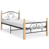 Schwarzes Bettgestell Criostian 90x200cm (Metall)