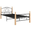 Schwarzes Bettgestell Criostian 90x200cm (Metall)