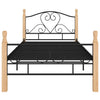 Schwarzes Bettgestell Criostian 90x200cm (Metall)