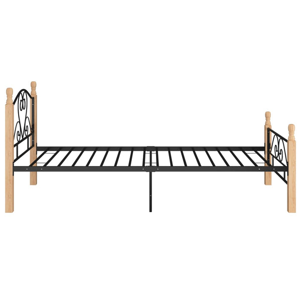 Schwarzes Bettgestell Criostian 90x200cm (Metall)