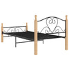Schwarzes Bettgestell Criostian 90x200cm (Metall)