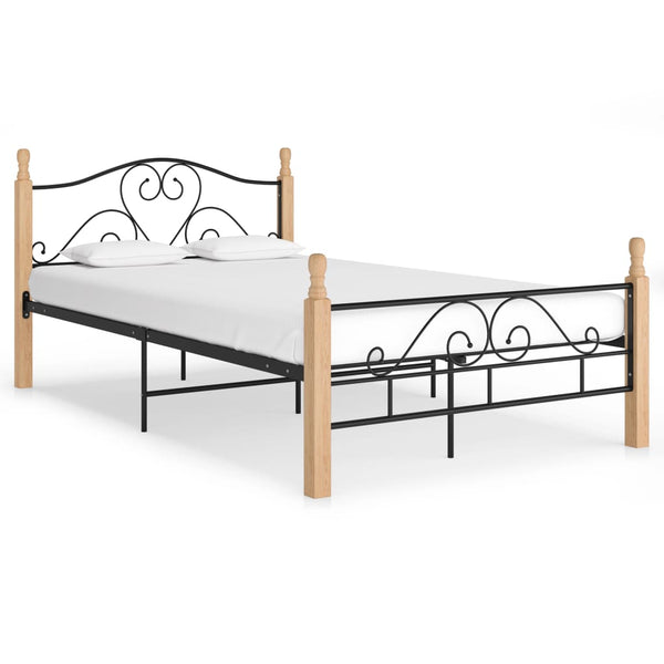 Criostian Bettrahmen schwarz 120x200cm (Metall)