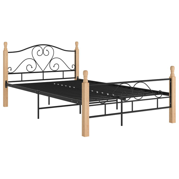 Criostian Bettrahmen schwarz 120x200cm (Metall)