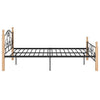 Criostian Bettrahmen schwarz 120x200cm (Metall)