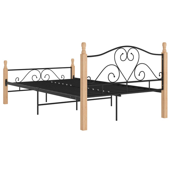 Criostian Bettrahmen schwarz 120x200cm (Metall)