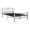 Criostian Bettrahmen schwarz 120x200cm (Metall)