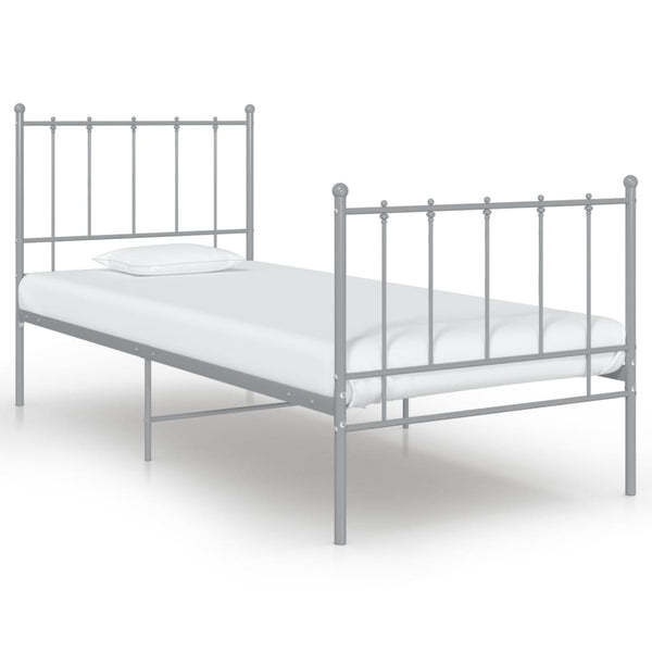 Graues Bettgestell Ince 100x200cm (Metall)
