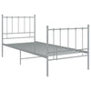 Graues Bettgestell Ince 100x200cm (Metall)