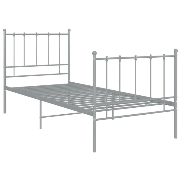 Graues Bettgestell Ince 100x200cm (Metall)