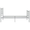 Graues Bettgestell Ince 100x200cm (Metall)
