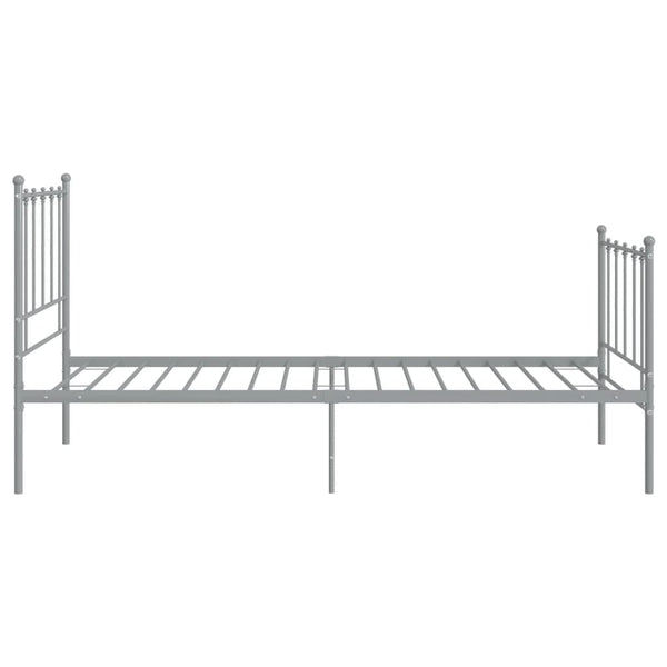 Graues Bettgestell Ince 100x200cm (Metall)