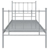 Graues Bettgestell Ince 100x200cm (Metall)